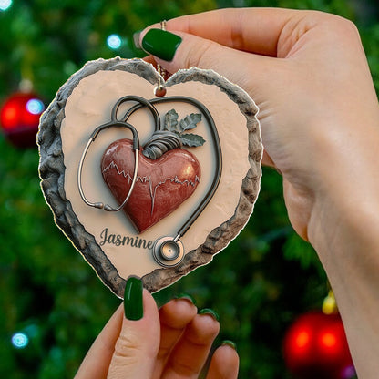 Lorva Nurse 2D Acrylic Ornament Heartbeat of Care