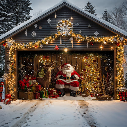 Lorva Christmas Garage Door Banner Decoration Cozy Home