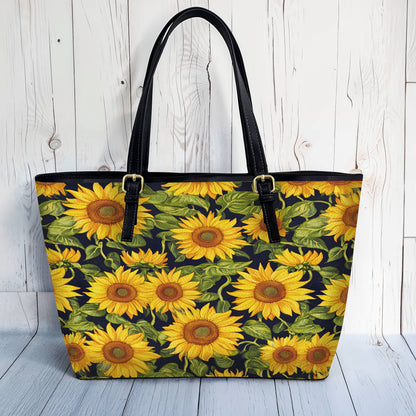 Lorva Leather Tote Bag Sunflower Whisper
