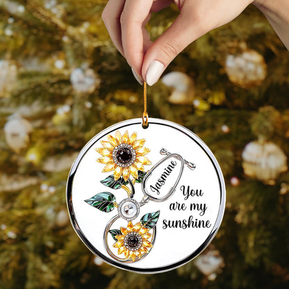 Lorva Personalized Nurse 2D Acrylic Ornament You Are My Sunshine