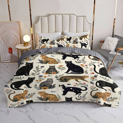 Lorva All Season Quilt 3-Piece Set Majestic Whiskers