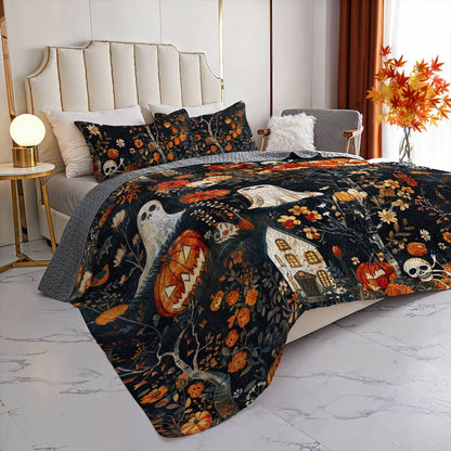 Halloween Lorva All Season Quilt 3-Piece Set Enchanted Pumpkins