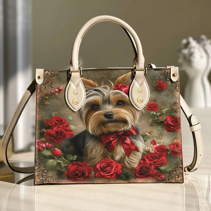 Lorva Yorkie Leather Bag Royal Rose Yorkie