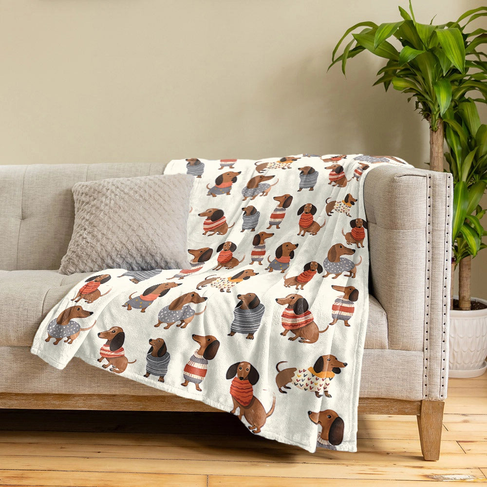 Lorva Dachshund Fleece Blanket Cuteness Overload