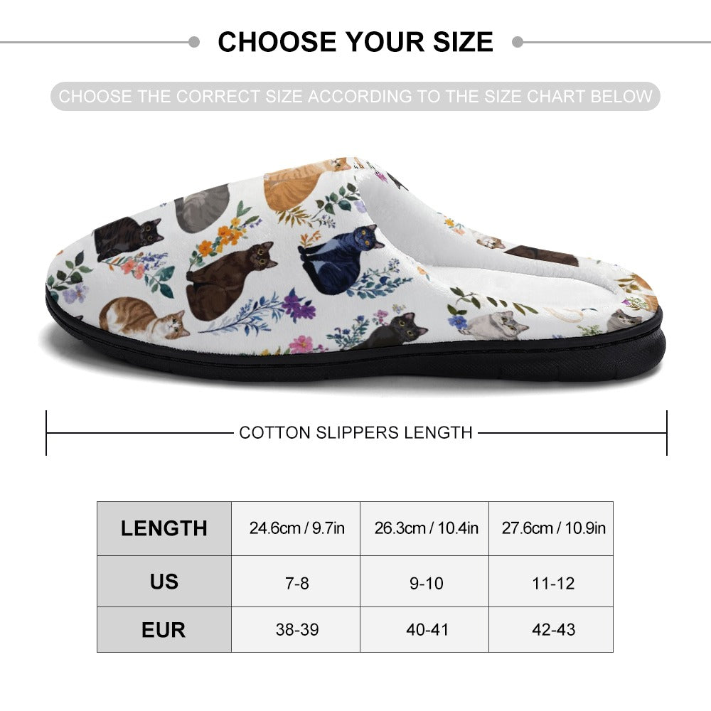 Lorva Slippers Charming Floral Cats