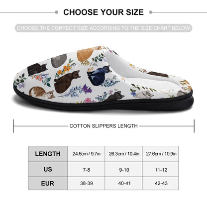 Lorva Slippers Charming Floral Cats