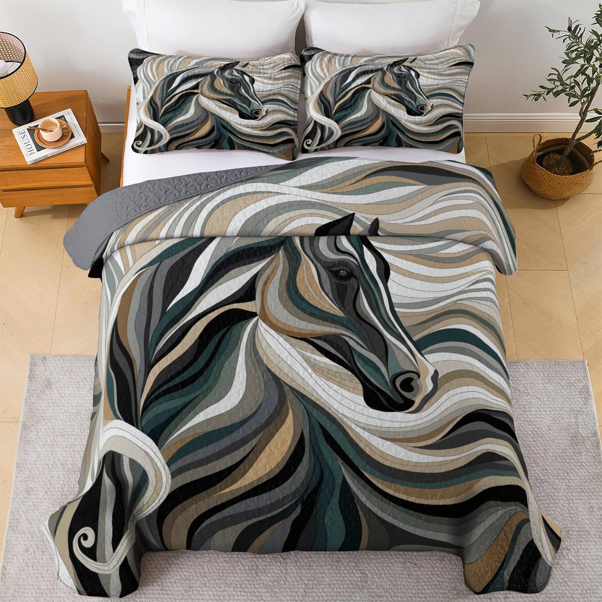Lorva All Season Quilt 3-Piece Set Tribal Flame