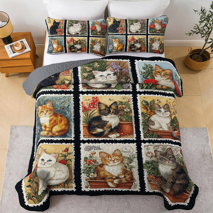 Lorva All Season Quilt 3-Piece Set The Victorian Cat Club