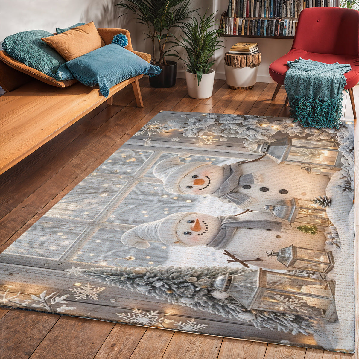 Lorva Snowman Christmas Area Rug Beautiful Life