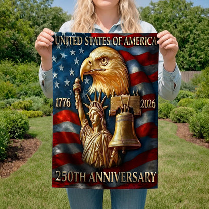 Lorva Garden Flag America 250th Anniversary
