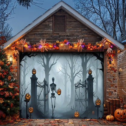 Lorva Garage Door Banner Decoration Death Skull Gate