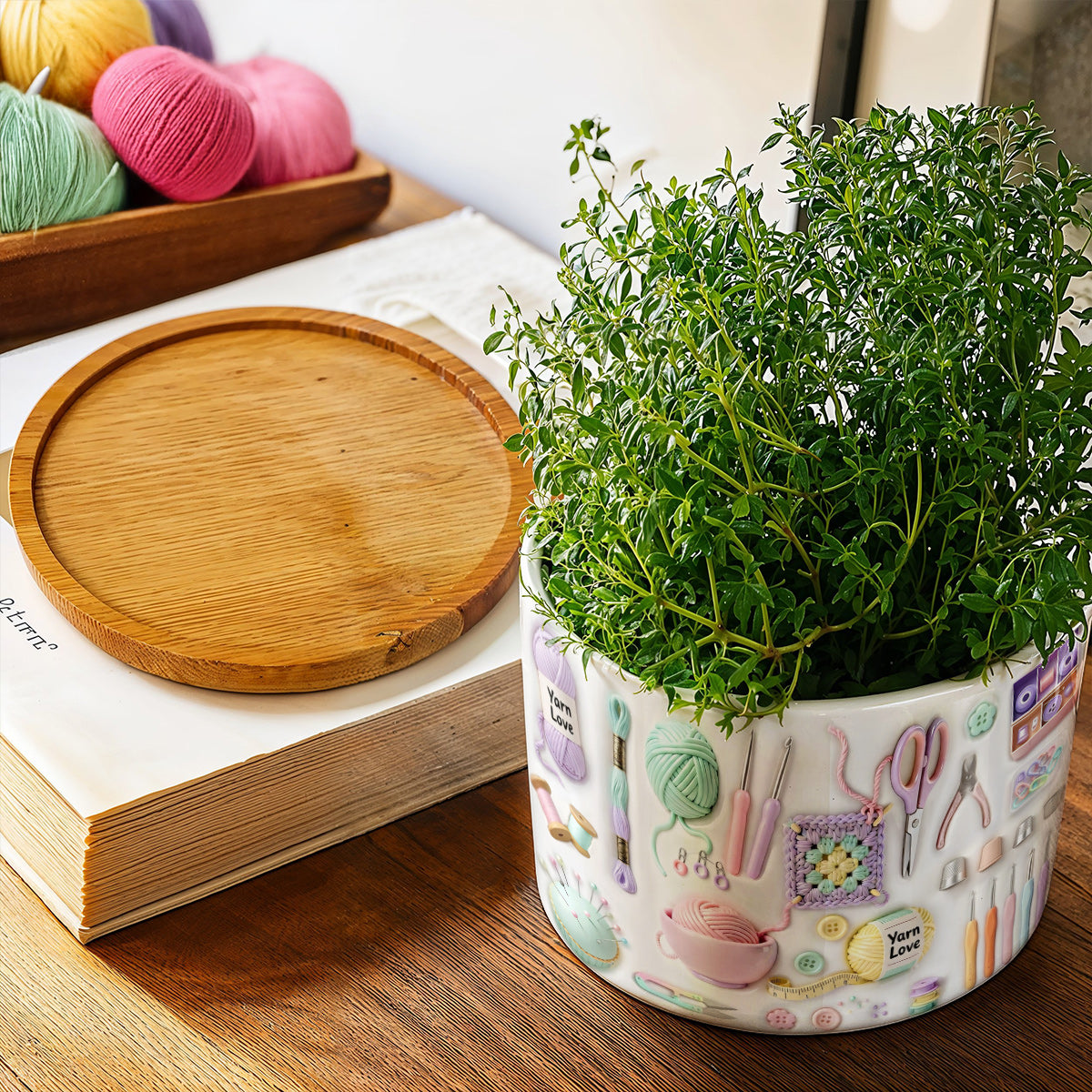 Lorva Yarn Ceramic Plant Pot Yarn Is My Therapy