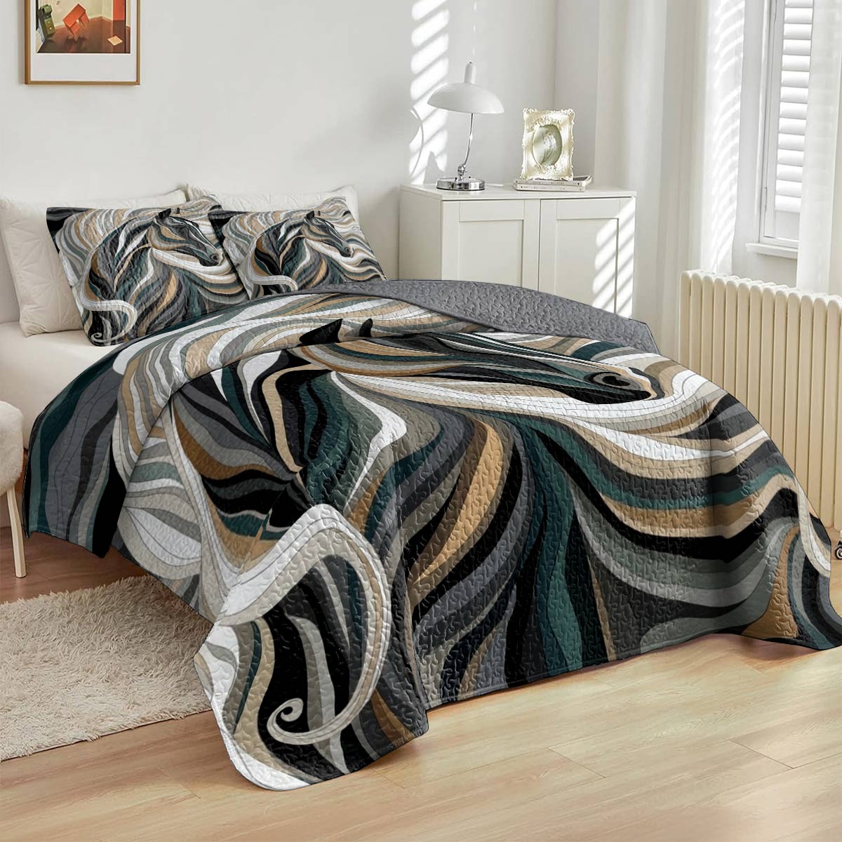 Lorva All Season Quilt 3-Piece Set Tribal Flame