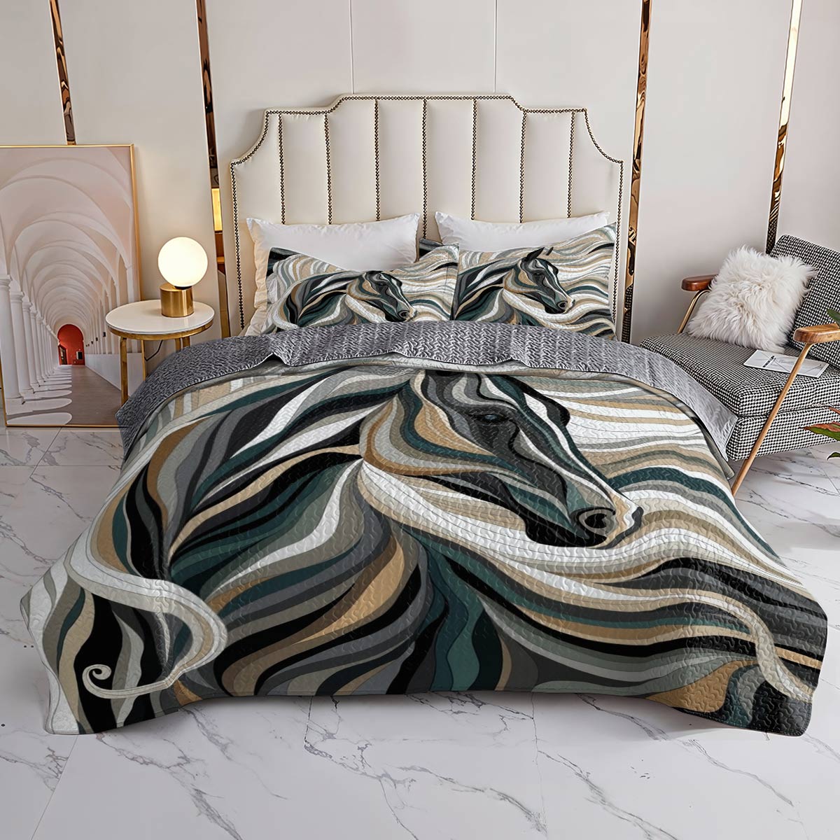 Lorva All Season Quilt 3-Piece Set Tribal Flame