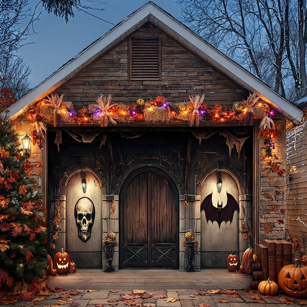 Lorva Halloween Garage Door Banner Decoration Infernal Halloween Gate