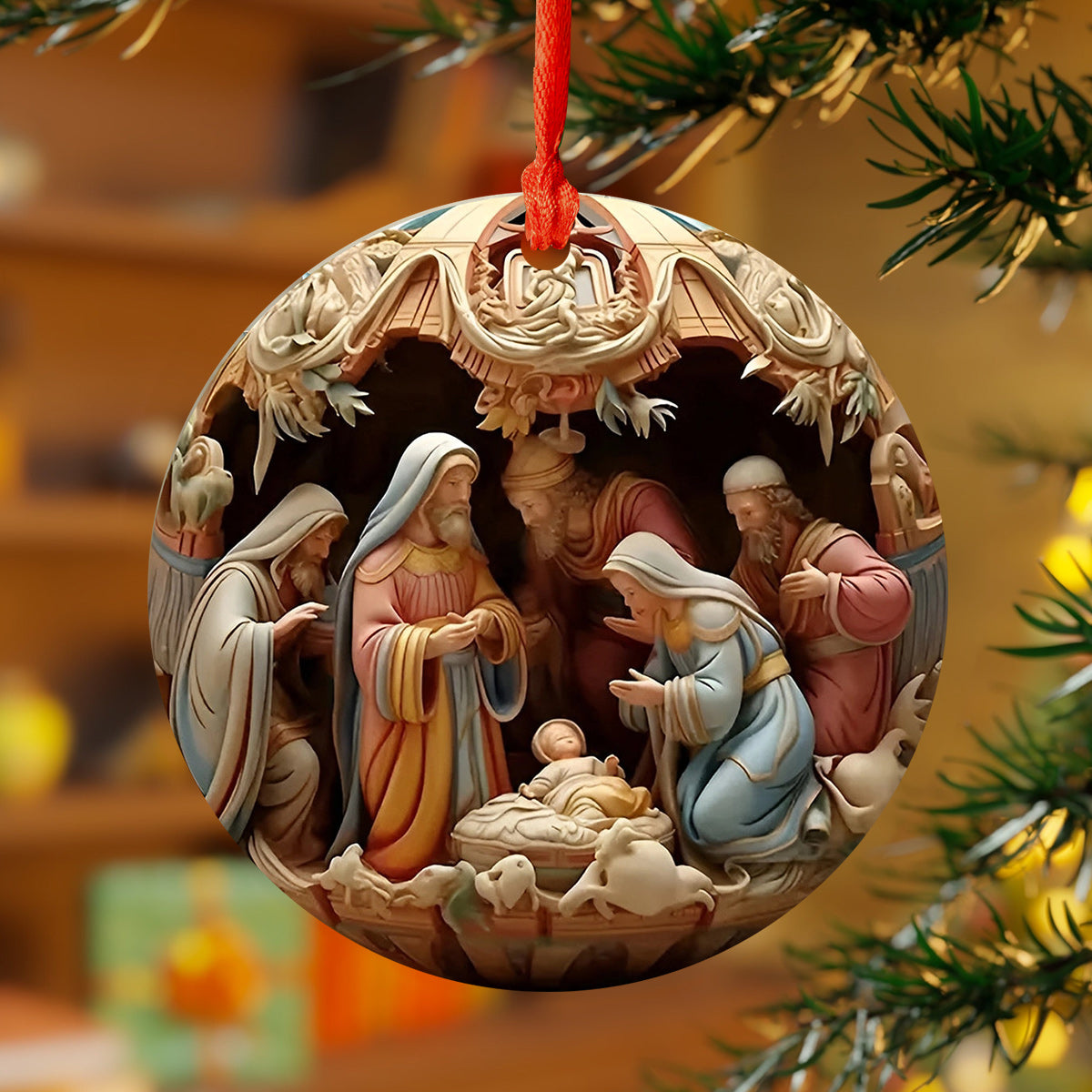 Lorva 2D Acrylic Ornament Sacred Nativity