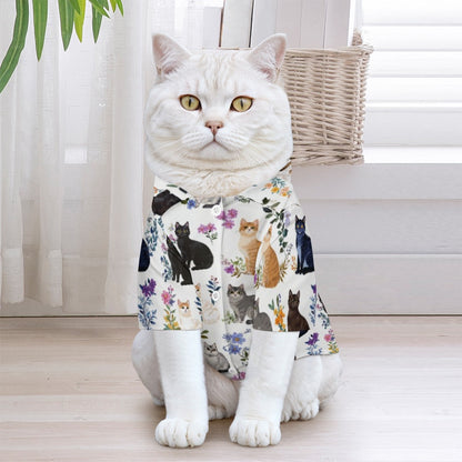 Cat Lovers shirt Charming Floral