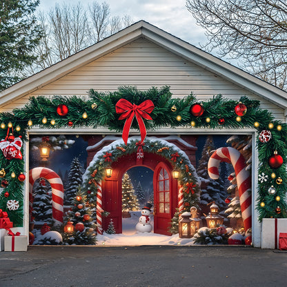 Lorva Christmas Garage Door Banner Decoration Christmas Gateway