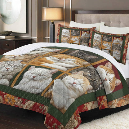 Lorva Quilt Set Dreaming Cats