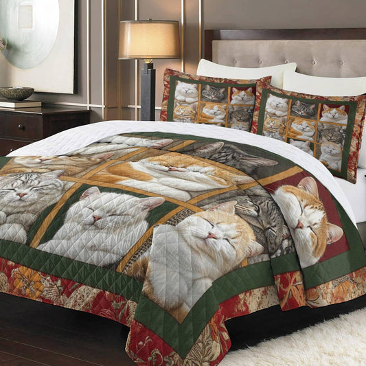 Lorva Quilt Set Dreaming Cats