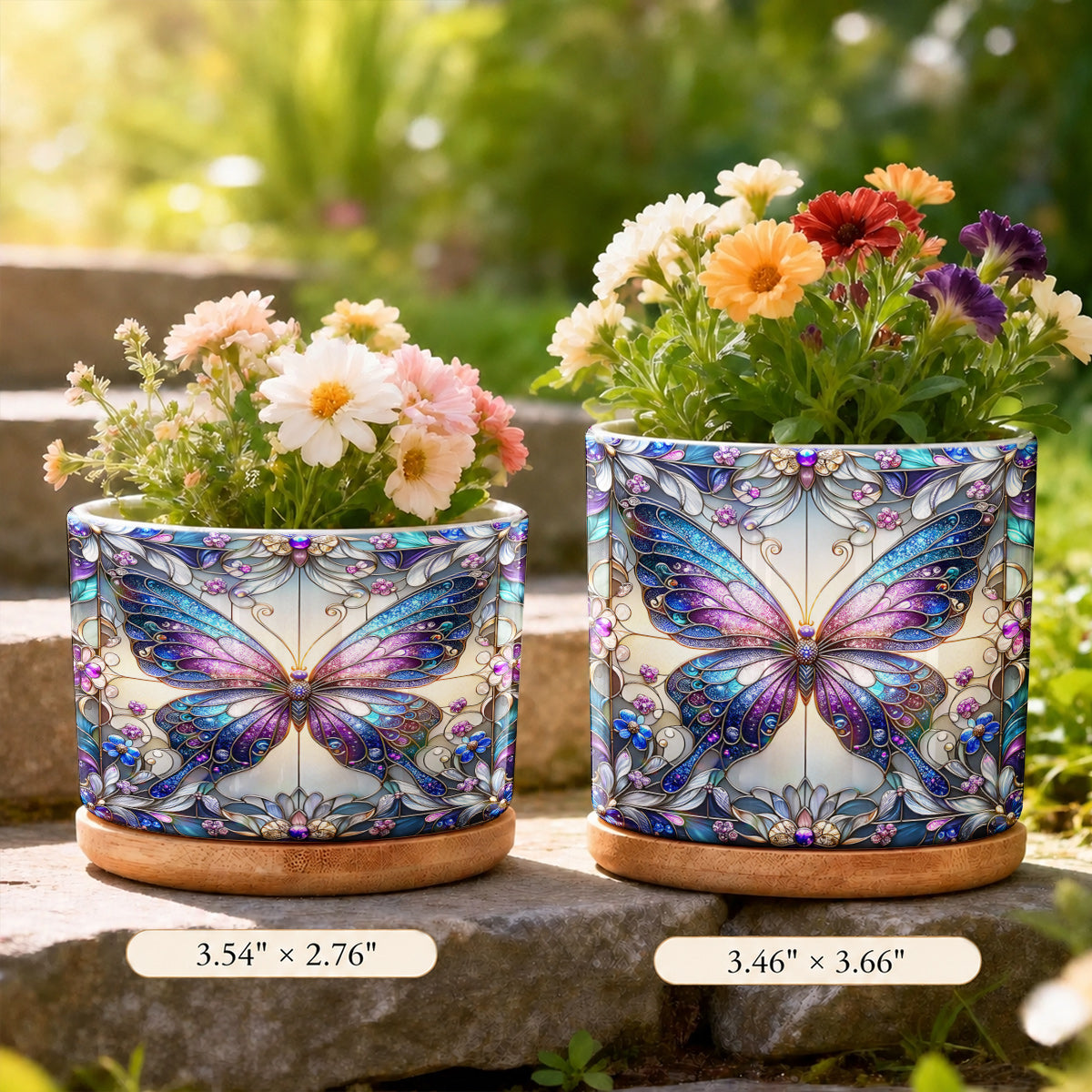 Lorva Ceramic Plant Pot Mysterious Butterfly