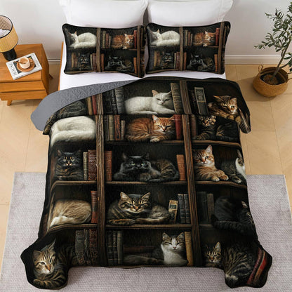 Lorva All Season Quilt 3-Piece Set Whiskers In The Book Nook