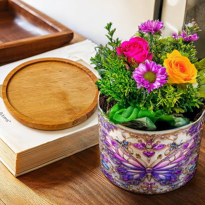Lorva Ceramic Plant Pot Sparkling Butterfly
