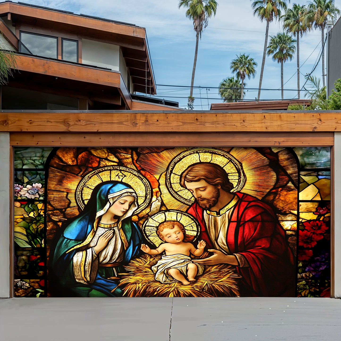 Lorva Garage Door Banner Decoration Holy Lovely