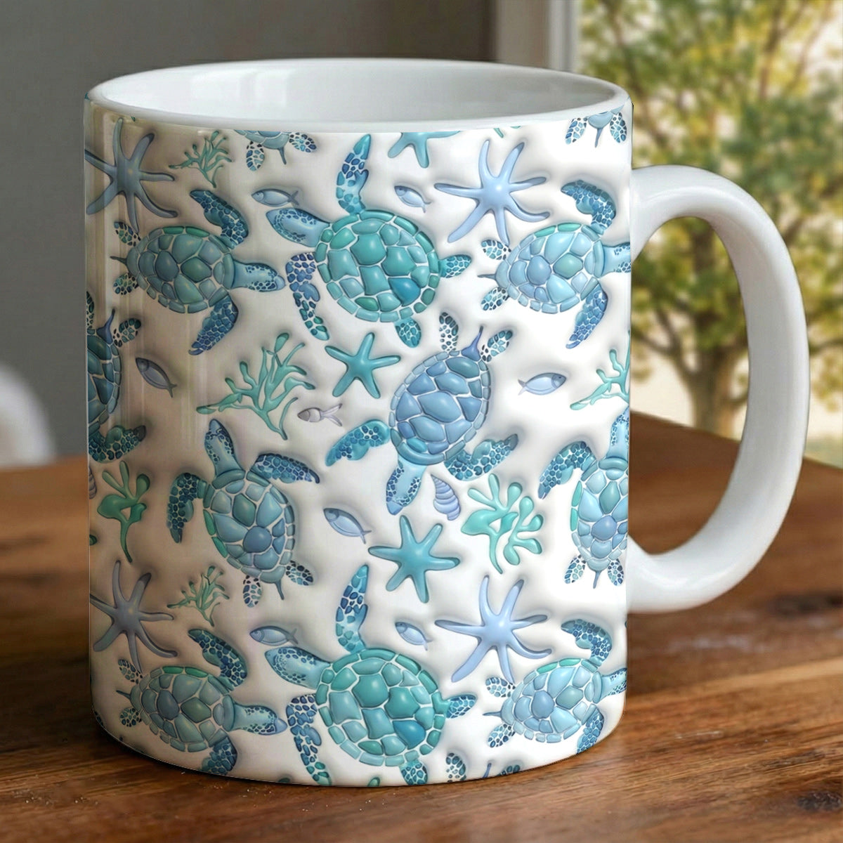 Lorva Mug Sea Turtle Blue Flow