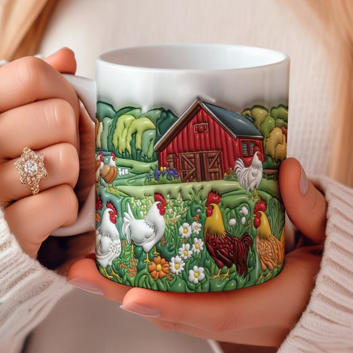 Lorva Chicken Mug Peace Farmlife
