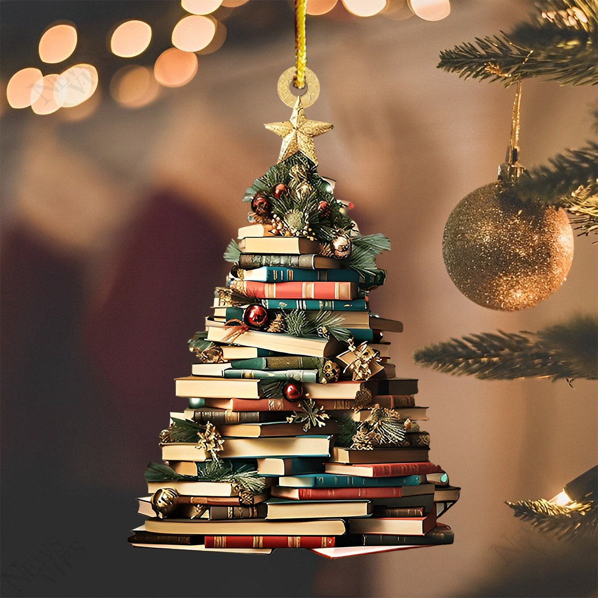 Lorva Reading Acrylic Ornament Merry Christmas