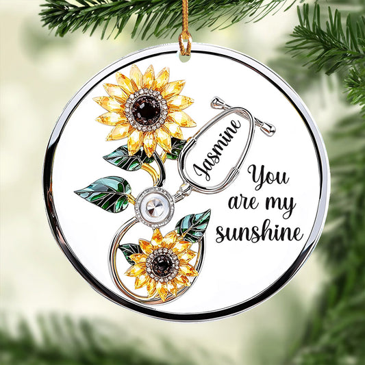 Lorva Personalized Nurse 2D Acrylic Ornament You Are My Sunshine