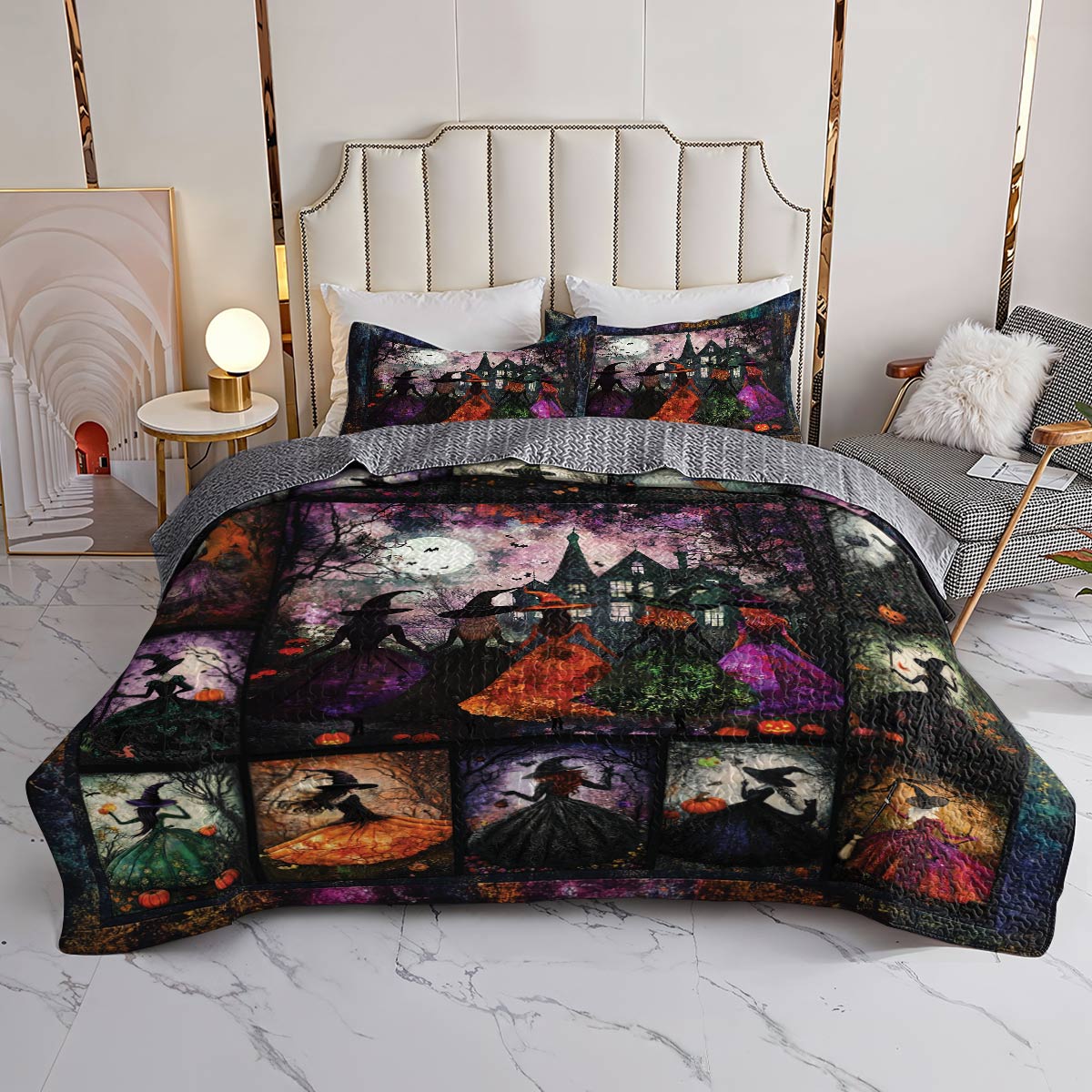 Witch Lorva All Season Quilt 3-Piece Set Enchanted Witches