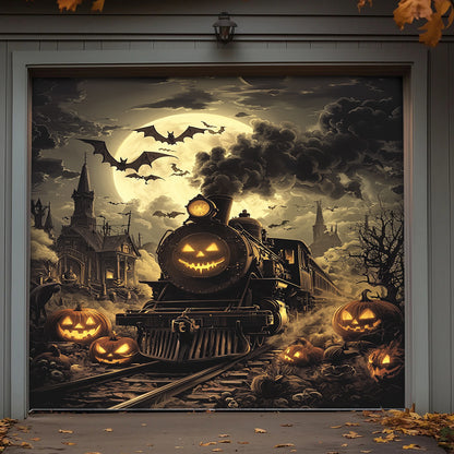 Lorva Halloween Garage Door Banner Decoration Pumpkin Express Halloween