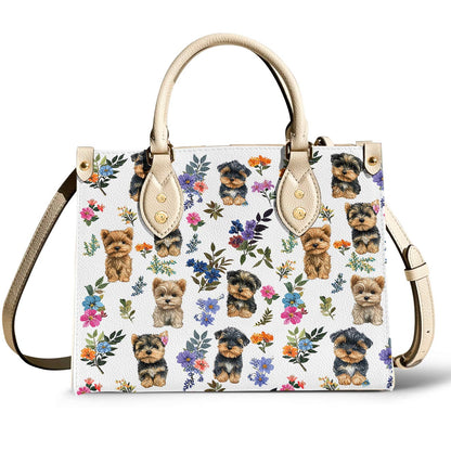 Lorva Leather Bag Yorkie Blossom Charm
