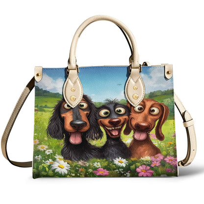 Lorva Leather Bag Dachshund Giggles