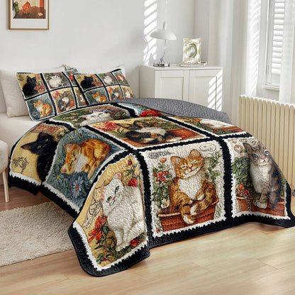 Lorva All Season Quilt 3-Piece Set The Victorian Cat Club