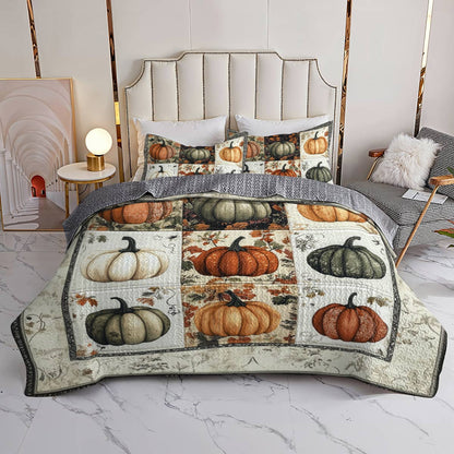 Lorva All Season Quilt 3-Piece Set Gentle Pumpkins