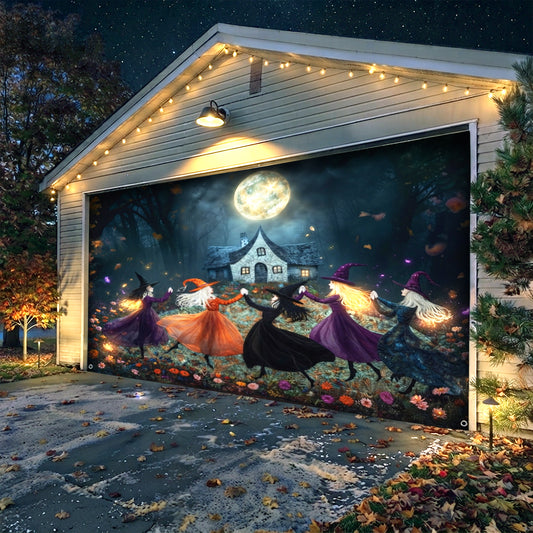 Lorva Witch Garage Door Banner Decoration Beautiful Witchy Woman