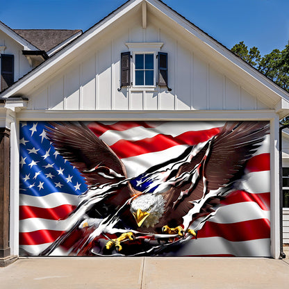 Lorva Garage Door Banner Decoration 250th Anniversary Eagle Breaks Through