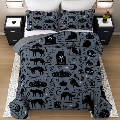 Halloween Lorva All Season Quilt 3-Piece Set The Dark