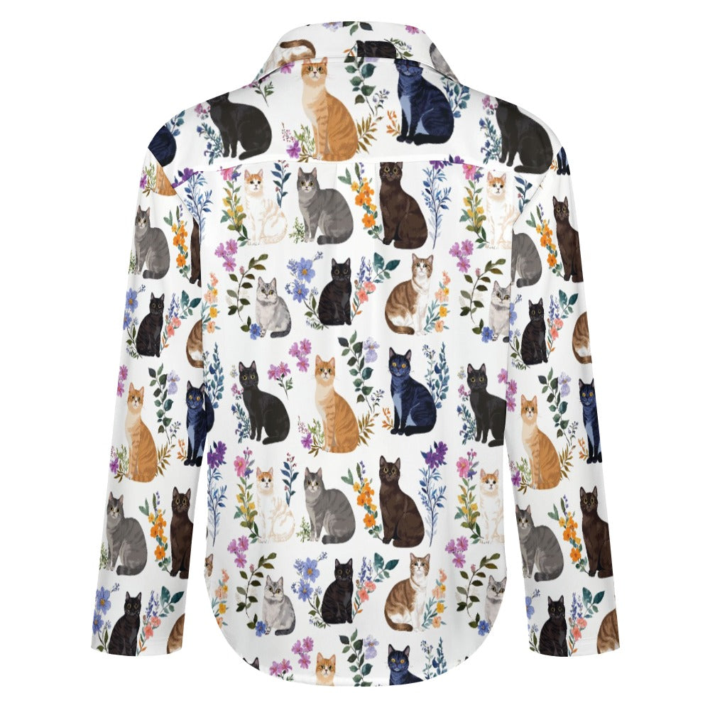 Lorva Cat shirt Charming Floral Cats