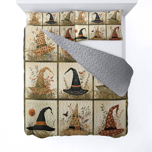 Witch Lorva All Season Quilt 3-Piece Set Garden Witch Hats