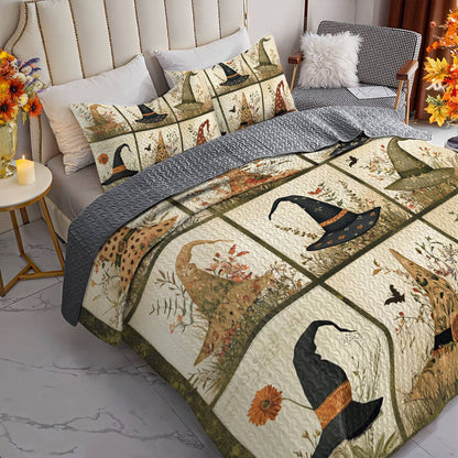 Witch Lorva All Season Quilt 3-Piece Set Garden Witch Hats