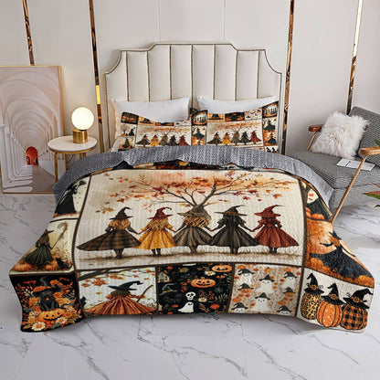 Witch Lorva All Season Quilt 3-Piece Set Autumn Witch Gathering