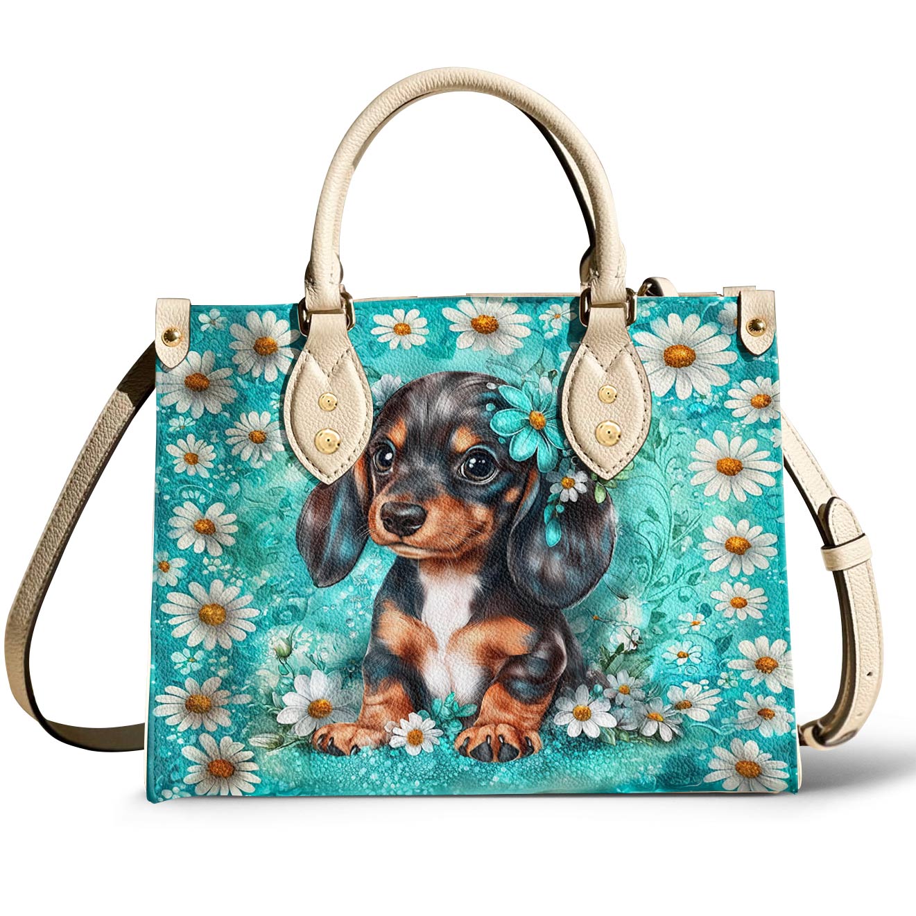 Lorva Dachshund Leather Bag Daisy Doxie Delight