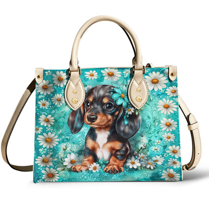 Lorva Dachshund Leather Bag Daisy Doxie Delight