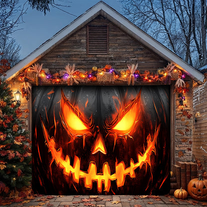 Lorva Halloween Garage Door Banner Decoration Halloween Horror Pumpkin Face
