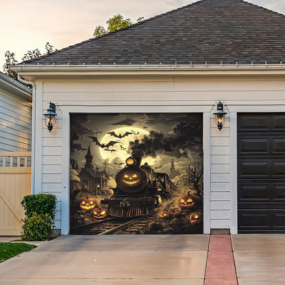 Lorva Halloween Garage Door Banner Decoration Pumpkin Express Halloween