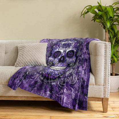 Lorva Fleece Blanket Gorgeous Mandala Skull